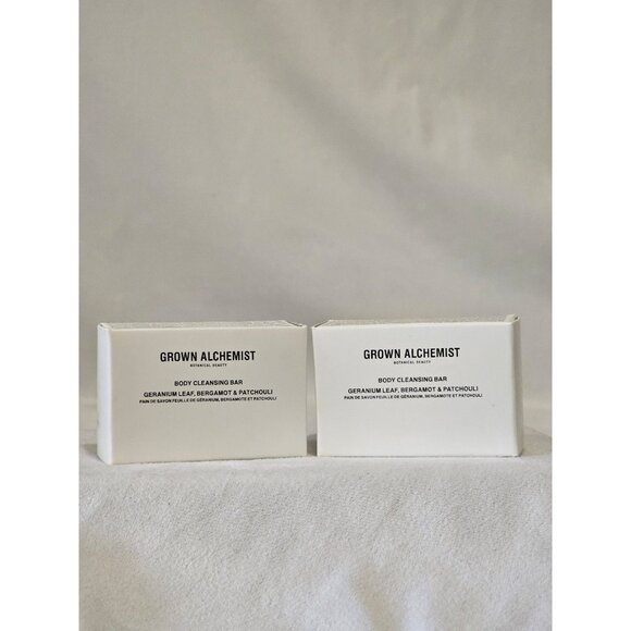 Grown Alchemist Body Cleansing Bars in Geranium Leaf, Bergamot & Patchouli. - Picture 1 of 2